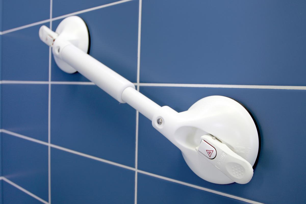best shower grab bar suction